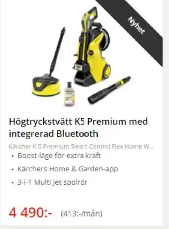 NetOnNet Högtryckstvätt K5 Premium med integrerad Bluetooth erbjuda