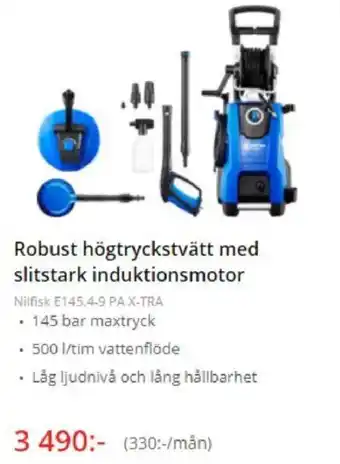 NetOnNet Robust högtryckstvätt med slitstark induktionsmotor erbjuda