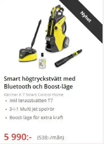Smart högtryckstvätt med Bluetooth och Boost-läge