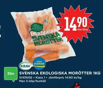 Willys Hemma Svenska ekologiska morötter 1kg erbjuda