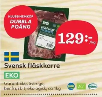 Hemköp Svensk fläskkarre erbjuda