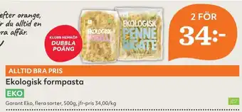 Hemköp Ekologisk formpasta erbjuda