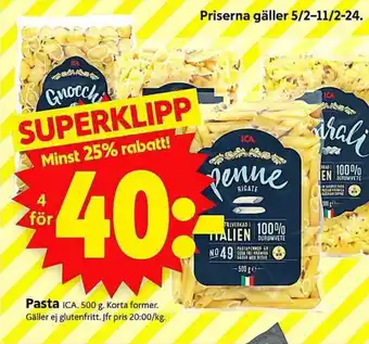 ICA Supermarket Pasta erbjuda