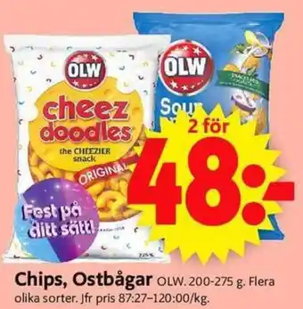 ICA Supermarket Chips, Ostbågar erbjuda