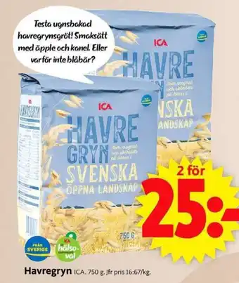 ICA Supermarket Havregryn erbjuda