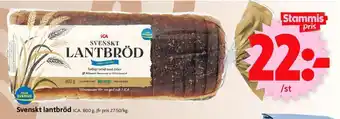 ICA Supermarket Svenskt lantbröd erbjuda