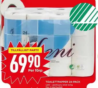Willys TOALETTPAPPER 24-PACK erbjuda