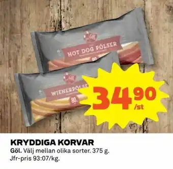Coop Daglivs Göl Kryddiga Korvar 375g erbjuda