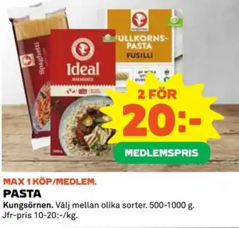 Coop Daglivs Kungsörnen Pasta 500-1000g erbjuda