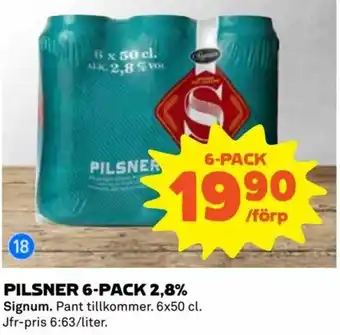 Signum Pilsner 6-pack 2,8% 50cl