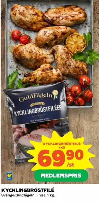 Coop Daglivs GuldFågeln Kycklingbröstfilé 1kg erbjuda