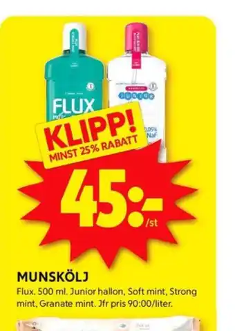 ICA Kvantum Flux munskölj erbjuda