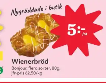 Hemköp Bonjour butiksbakat kaffebröd erbjuda