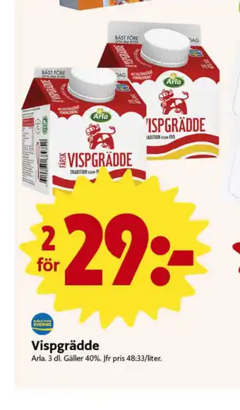 ICA Nära Arla vispgrädde erbjuda