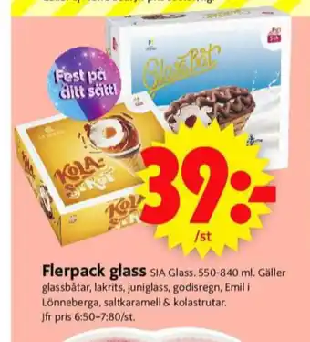 ICA Supermarket Sia glassbåtar erbjuda