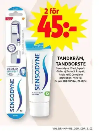 ICA Maxi Sensodyne tandborste erbjuda