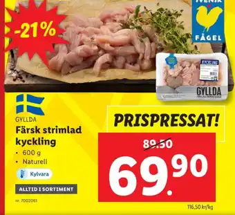 Lidl Gyllda kycklinginnerfilé erbjuda