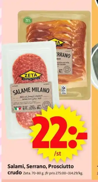 ICA Supermarket Zeta salami erbjuda
