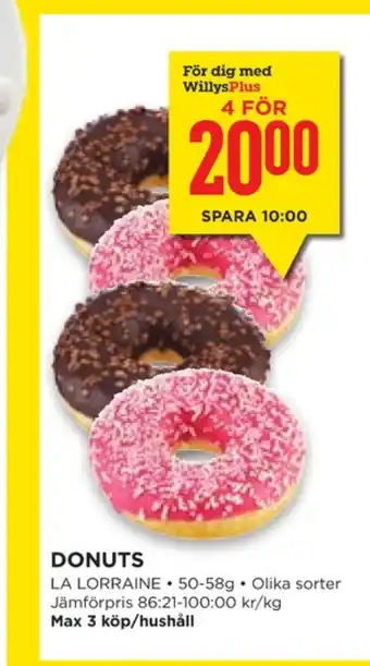 Willys Hemma La lorraine butiksbakat kaffebröd erbjuda