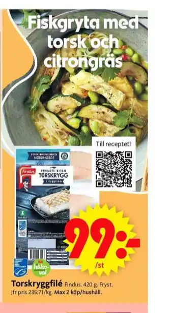 ICA Supermarket Findus torskfilé erbjuda