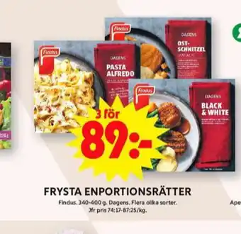 ICA Maxi Findus pastarätter erbjuda
