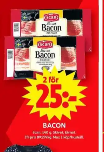ICA Maxi Scan bacontärningar erbjuda