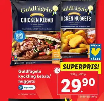 Lidl Guldfågeln kycklingnuggets erbjuda
