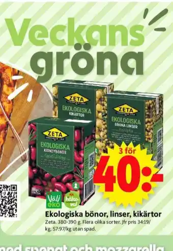 ICA Supermarket Zeta bönor erbjuda