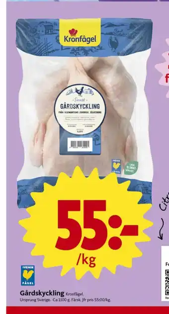 ICA Nära Kronfågel kyckling erbjuda