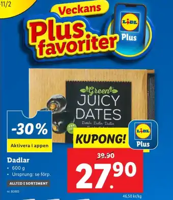 Lidl Green dadlar erbjuda