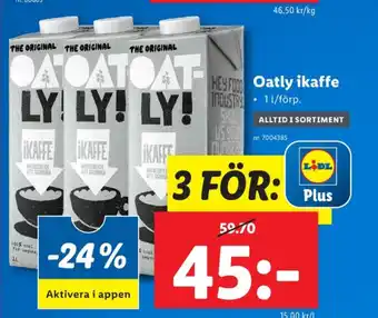 Lidl Oatly ikaffe havredryck erbjuda