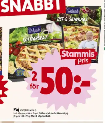 ICA Nära Dafgårds matpajer erbjuda