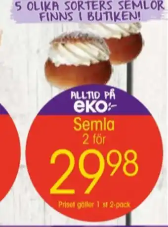 EKO Eko butiksbakat kaffebröd erbjuda