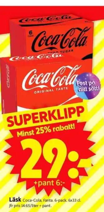 ICA Supermarket Coca cola läskedryck erbjuda