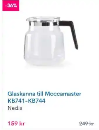 Glaskanna till Moccamaster KB741-KB744, Nedis