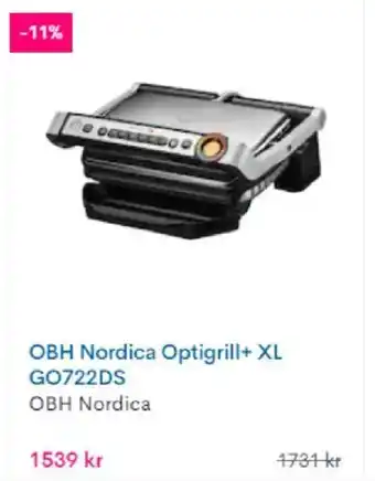 OBH Nordica Optigrill+XL GO722DS, OBH Nordica