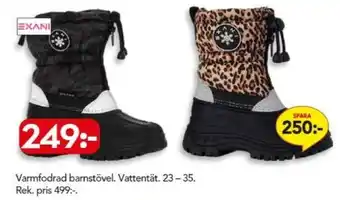Bo Ohlsson Exani Varmfodrad barnstövel 23-35 erbjuda