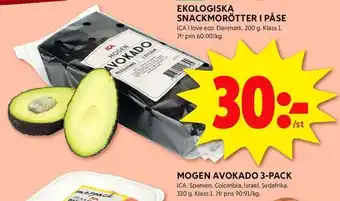 ICA Kvantum MOGEN AVOKADO 3-PACK erbjuda