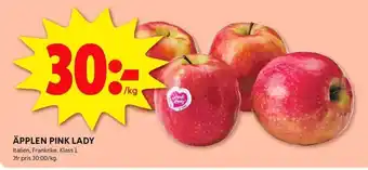 ICA Kvantum ÄPPLEN PINK LADY erbjuda