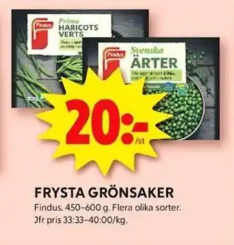 ICA Kvantum FRYSTA GRÖNSAKER erbjuda