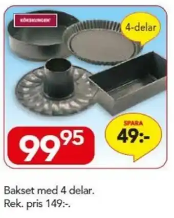 Bakset med 4 delar