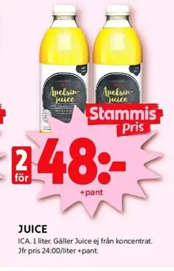 ICA Kvantum JUICE erbjuda