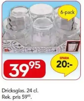 Dricksglas 24cl 6-pack