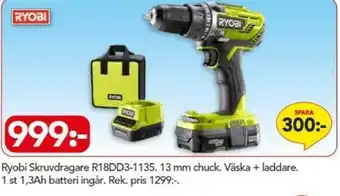 Bo Ohlsson Ryobi Skruvdragare R18DD3-1135 erbjuda