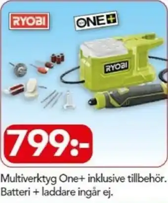 Bo Ohlsson Ryobi Multiverktyg One+ inklusive tillbehör. Battei + laddare ingår ej erbjuda