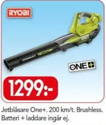 Bo Ohlsson Ryobi Jetblåsare One+ 200km/t erbjuda