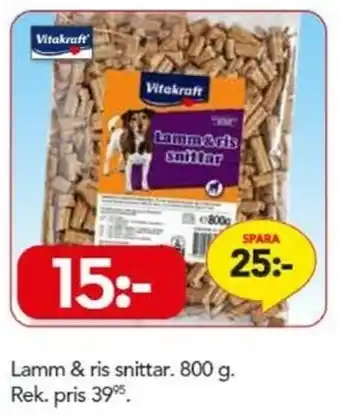 Bo Ohlsson Vitakraft Lamm & ris snittar 800g erbjuda