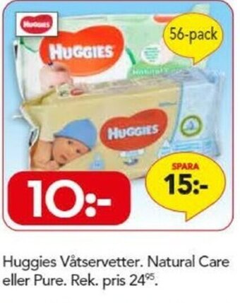 Bo Ohlsson Huggies Våtservetter Natural Care eller Pure 56-pack erbjuda