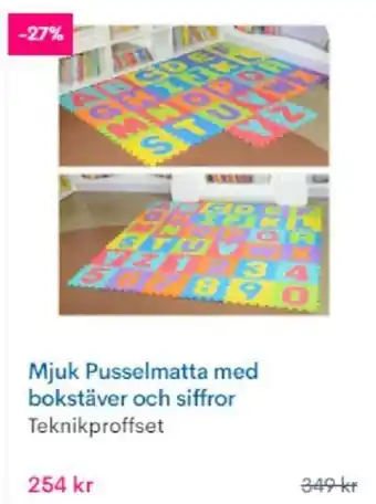 CDON Mjuk Pusselmatta med bokstäver och siffror, Teknikproffset erbjuda