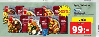 Lidl Findus färdigrätter erbjuda
